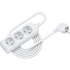 Prailginimo laidas 3lizdai 3m,baltas RPC03,Retlux