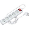 Prailginimo laidas su jungikliu 5lizdai 2m,baltas RPC29,Retlux