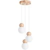 Pakabinamas šviestuvas Sollux Lighting Lempos pakabos PEKKA 3P blanc/bois naturel