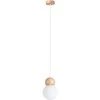 Pakabinamas šviestuvas Sollux Lighting Lempos pakabukas PEKKA 1 blanc/bois naturel