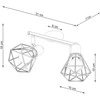 Sollux Lighting Lubinis šviestuvas ARTEMIS 2 juodas