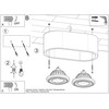 Sollux Lighting Lubinis šviestuvas BASIC 2 concrete