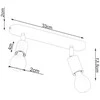 Sollux Lighting Lubinis šviestuvas FORNES 2 juodas