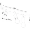Sollux Lighting Lubinis šviestuvas FORNES 3 juodas