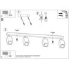 Sollux Lighting Lubinis šviestuvas KEKE 4 ąžuolas