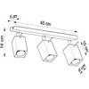 Sollux Lighting Sollux Lubinis šviestuvas MERIDA 3 pilkas