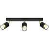 Sollux Lighting Lubinis šviestuvas NERO 3 juodas/auksinis