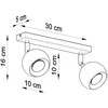 Sollux Lighting Lubinis šviestuvas OCULARE 2 baltas