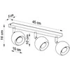 Sollux Lighting Lubinis šviestuvas OCULARE 3 baltas