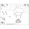 Sollux Lighting Lubinis šviestuvas QUATRO 1 betonas