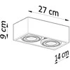 Sollux Lighting Lubinis šviestuvas QUATRO 2 concrete