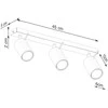 Sollux Lighting Lubinis šviestuvas RING 3L raudona ochra