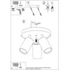 Sollux Lighting Lubinis šviestuvas RING 3P raudona ochra