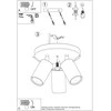 Sollux Lighting Lubinis šviestuvas RING 3P baltas