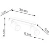 Sollux Lighting Lubinis šviestuvas WINX 2 juodas/kuperis