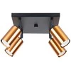 Sollux Lighting Lubinis šviestuvas WINX 4 juodas/kuperis
