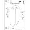 Sollux Lighting Pakabinamas šviestuvas ALINO 3 juodas