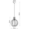 Sollux Lighting Pakabinamas šviestuvas ARANCIA iš natūralaus medžio