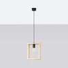 Sollux Lighting Pakabinamas šviestuvas ARIES iš natūralaus medžio