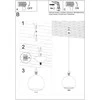 Sollux Lighting Pakabinamas šviestuvas BALL raudonas