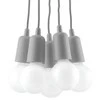 Sollux Lighting Pakabinamas šviestuvas DIEGO 5 pilkas