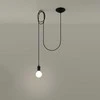Sollux Lighting Pakabinamas šviestuvas EDISON 1 juodas