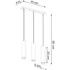 Sollux Lighting Pakabinamas šviestuvas LAGOS 3 poliruoto aukso