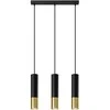 Sollux Lighting Pakabinamas šviestuvas LOOPEZ 3L juodas/auksinis