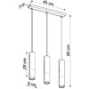 Sollux Lighting Pakabinamas šviestuvas LOOPEZ 3L juodas/chromas