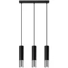 Sollux Lighting Pakabinamas šviestuvas LOOPEZ 3L juodas/chromas