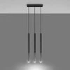 Sollux Lighting Pakabinamas šviestuvas MOZAICA 3L juoda/chromas