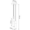 Sollux Lighting Pakabinamas šviestuvas PABLO 3P juodas