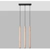 Sollux Lighting Pakabinamas šviestuvas PASTELO 3L medinis