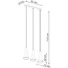 Sollux Lighting Pakabinamas šviestuvas REA 3L concrete