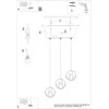 Sollux Lighting Pakabinamas šviestuvas TULOS 3L juodas