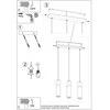 Sollux Lighting Pakabinamas šviestuvas ZANE 3 pilka