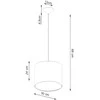 Pakabinamas šviestuvas Sollux Lighting Pakabos lempa NOVA 30 blanc