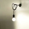 Sollux Lighting Sieninis šviestuvas EDISON juodas