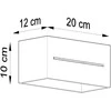 Sollux Lighting Sieninis šviestuvas LOBO MAXI juodas