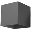 Sollux Lighting Sieninis šviestuvas QUAD 1 antracito spalvos