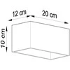 Sollux Lighting Sieninis šviestuvas QUAD MAXI pilkas
