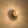 Sollux Lighting Sieninis šviestuvas SALGADO, E27, natūralaus medžio