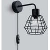 Sollux Lighting Sieninis šviestuvas SUBA juodas