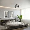 Lubinis šviestuvas Sollux Lighting Šviestuvas LEVAR 6 juodas