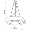 Pakabinamas šviestuvas Sollux Lighting Šviestuvas SATURNO SLIM 70 baltas