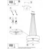 Pakabinamas šviestuvas Sollux Lighting Šviestuvas SKALA 50 baltas