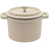 Emaliuotas ketaus mini puodas, baltas, 0,65 l.