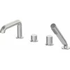 4 dalių vonios maišytuvas Deante Silia Hexa BHS_F14M, Brushed steel
