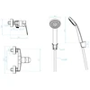 ATEZ wall-mounted shower mixer with shower set