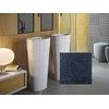 Besco Uniqa Glam Graphite akmens masės praustuvas su koja, su Klik-klak Baltas